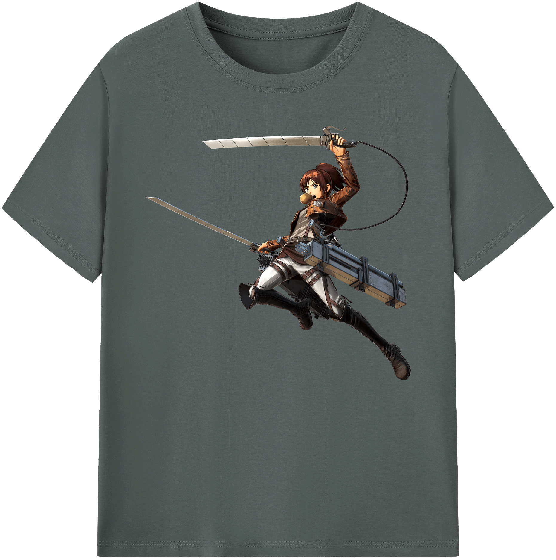 （画像用） 進撃の巨人 サシャ·ブラウス Attack on Titan Sasha Blaus 綿100％ メンズ半袖Tシャツ｜肌触りやわらか＆通気性